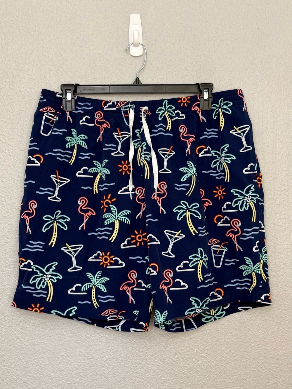 Chubbies | The Neon Lights Swim Trunks | Navy Graphic | Size XXL Inseam 7”